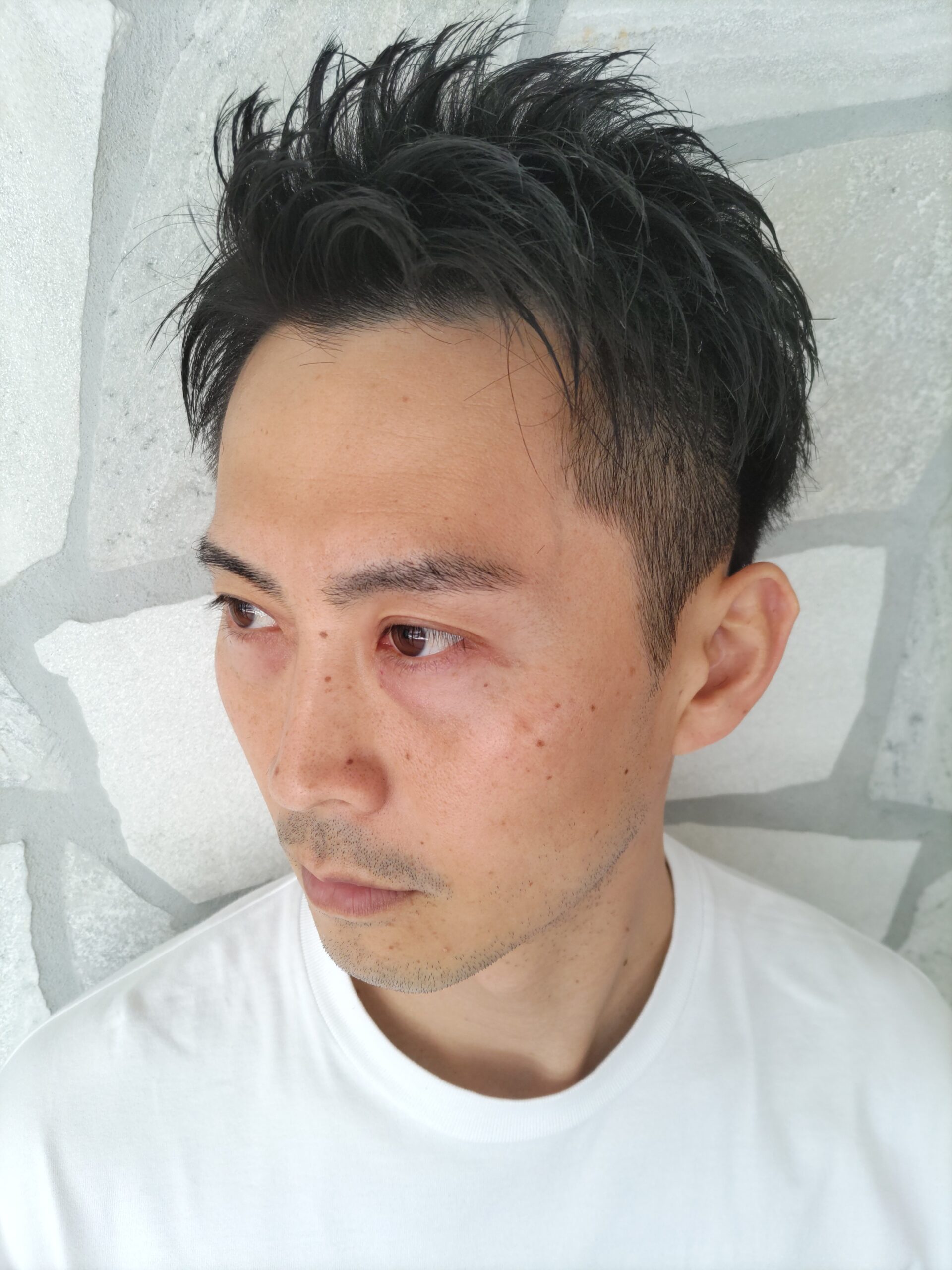 新発田万代メンズ専門バーバースパイキーショートビジネスお洒落