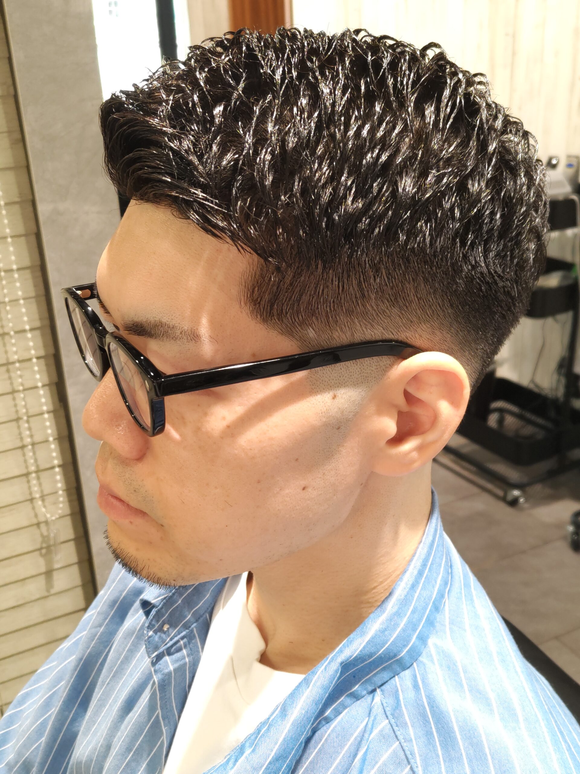 新潟/万代/短髪/フェード/濡れパン/アイロンパーマ/男らしい
