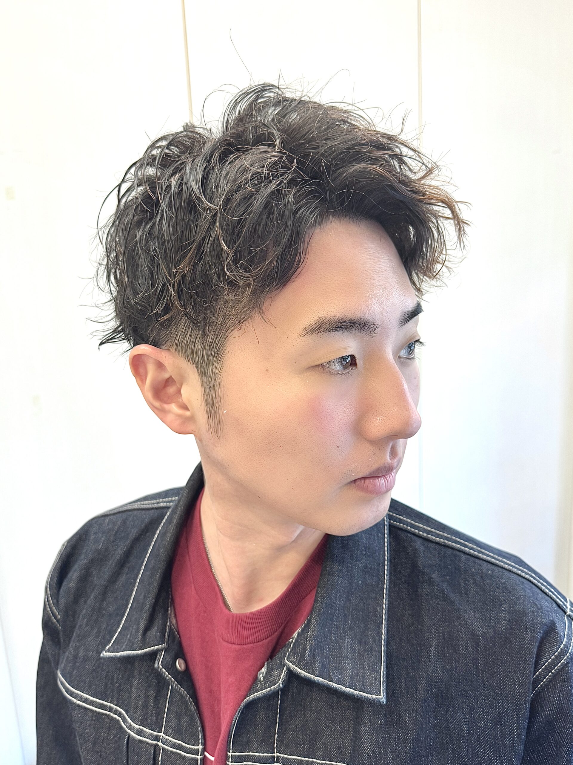 メンズパーマツーブロックショートツイストスパイラル理容室