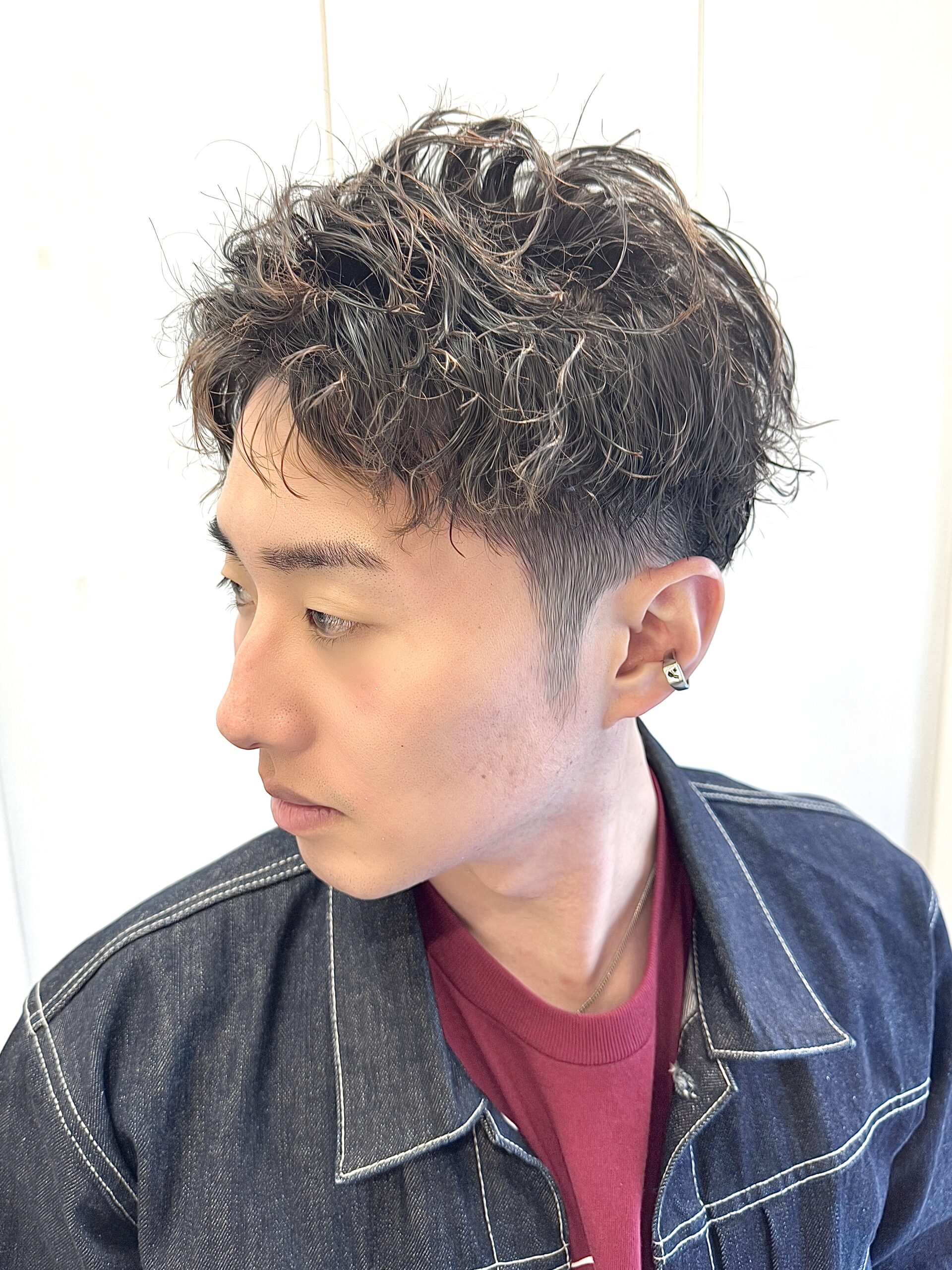 メンズビジネスツーブロックバーバー理容室眉毛カットスパイラル