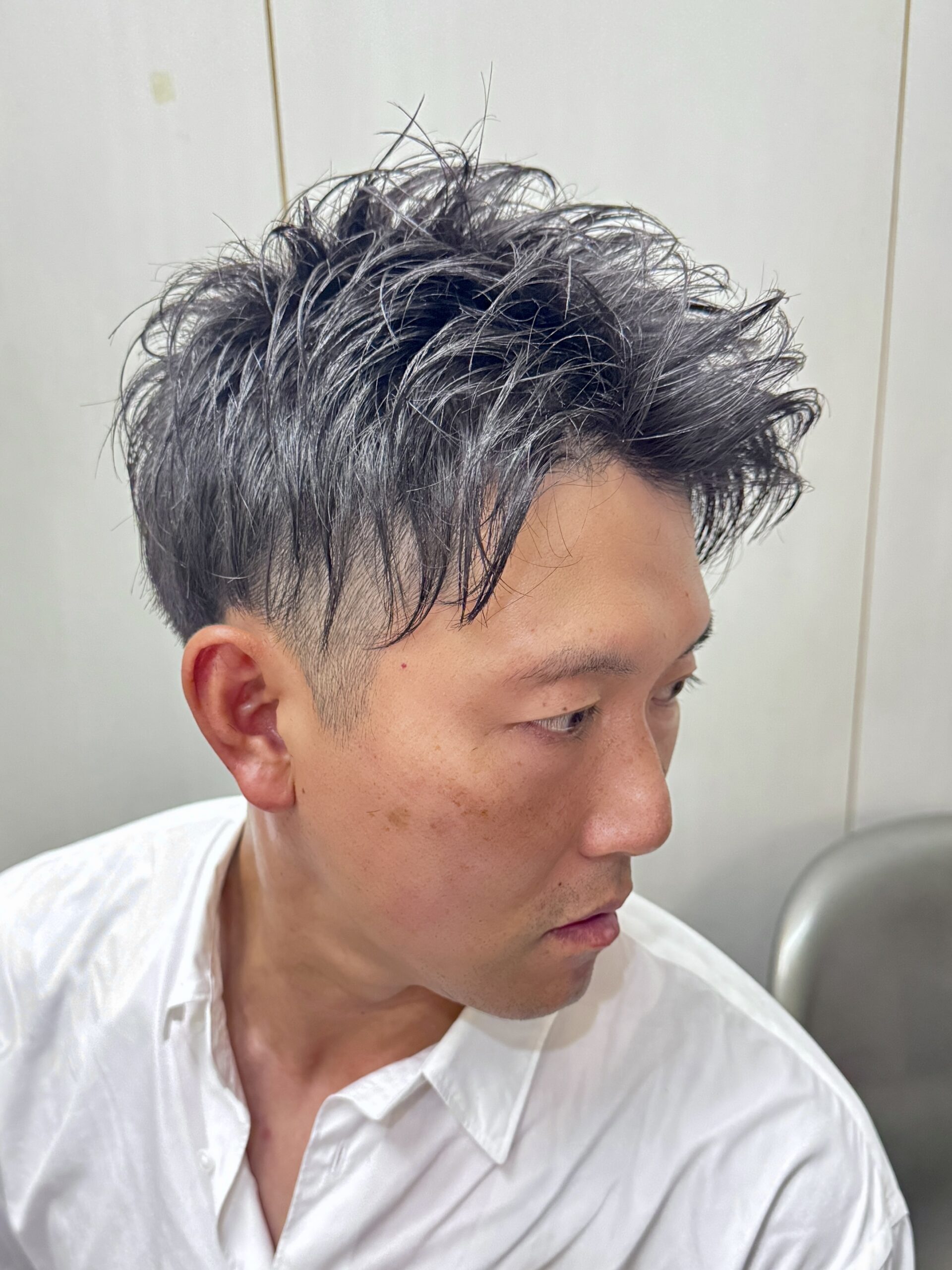 メンズビジネスショートツーブロック理容室爽やか好印象
