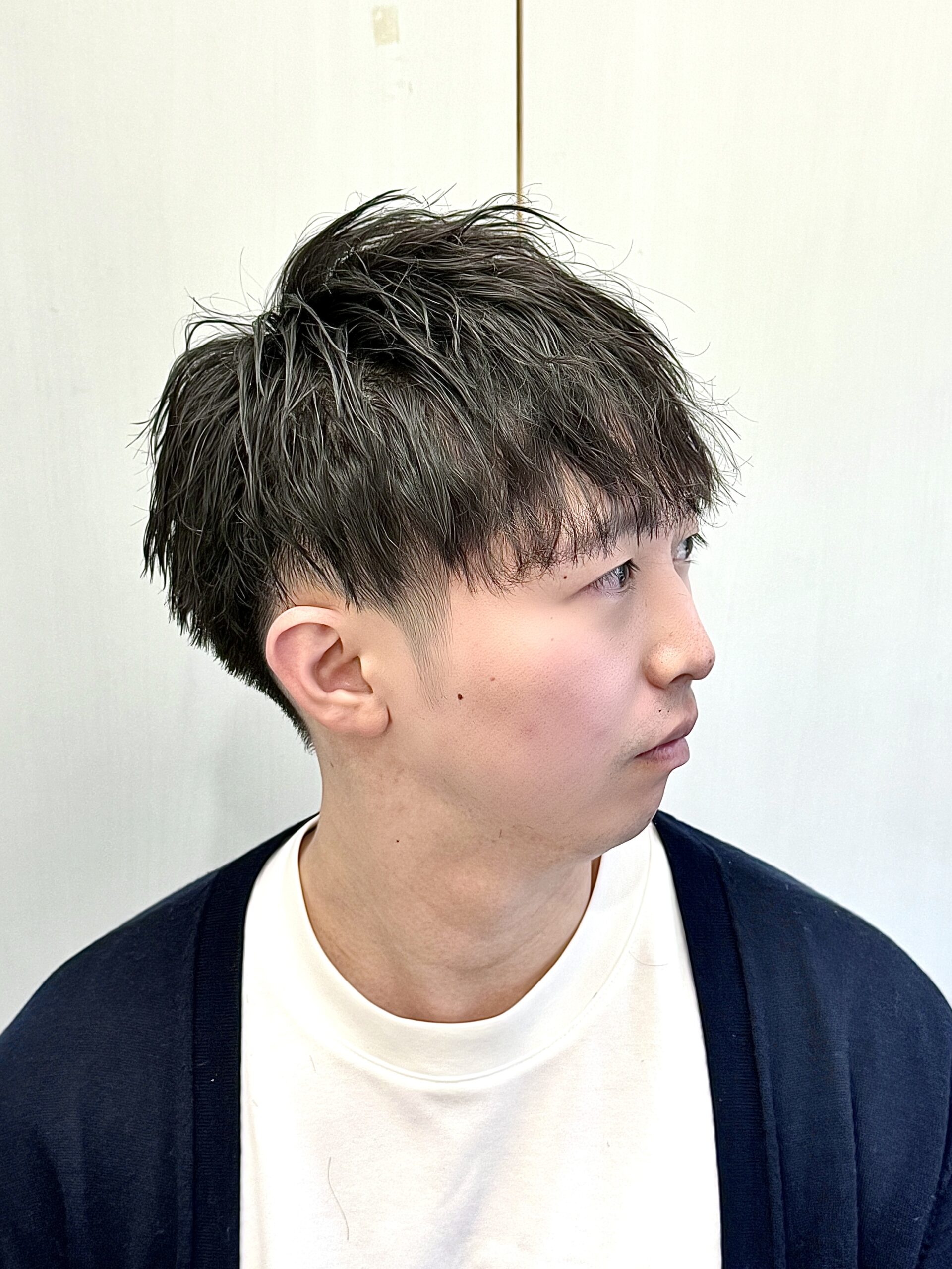 メンズビジネスショートバーバーツイストスパイラルパーマ理容室