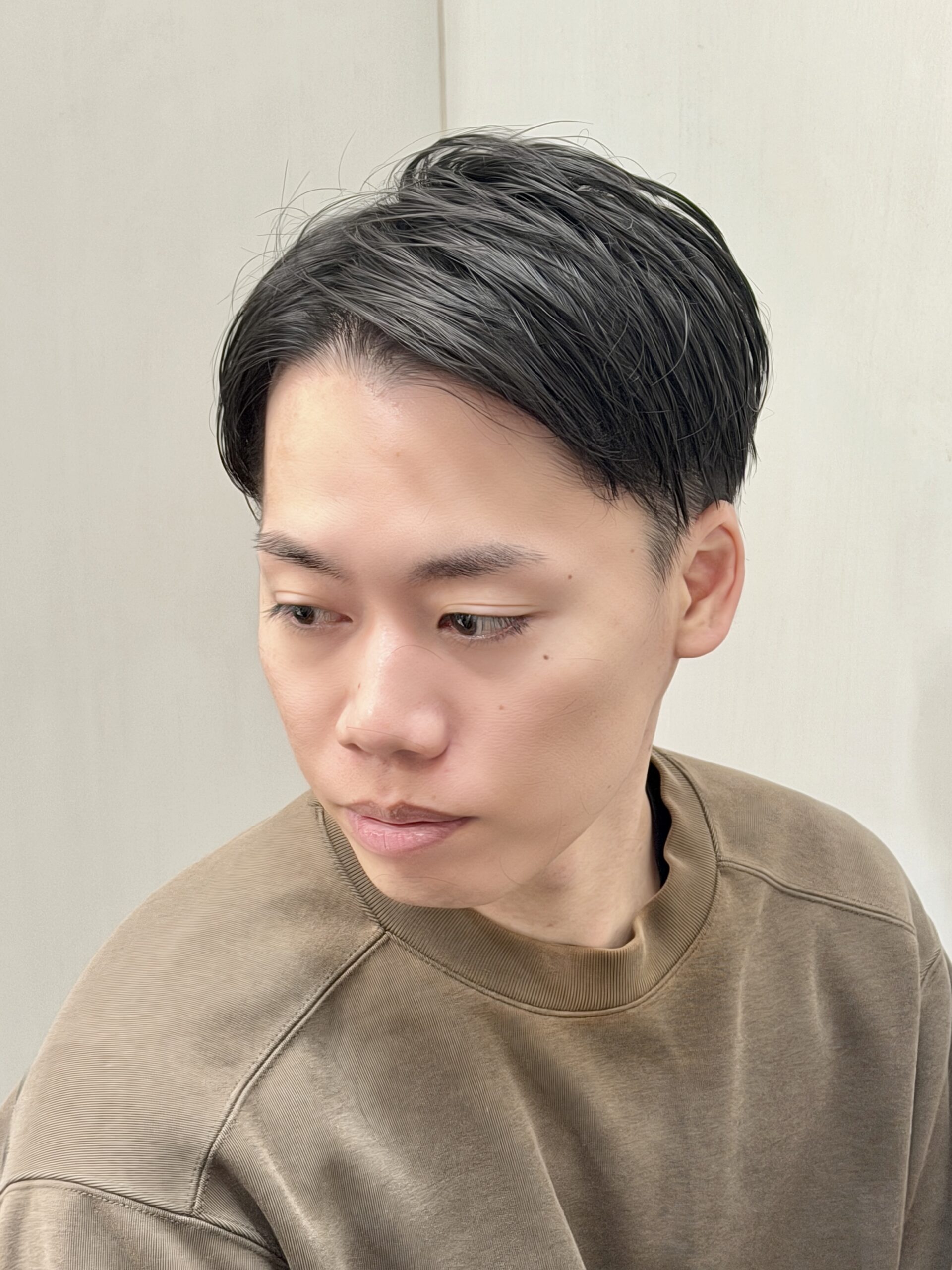 メンズビジネスツーブロックショート爽やか好印象理容室バーバー