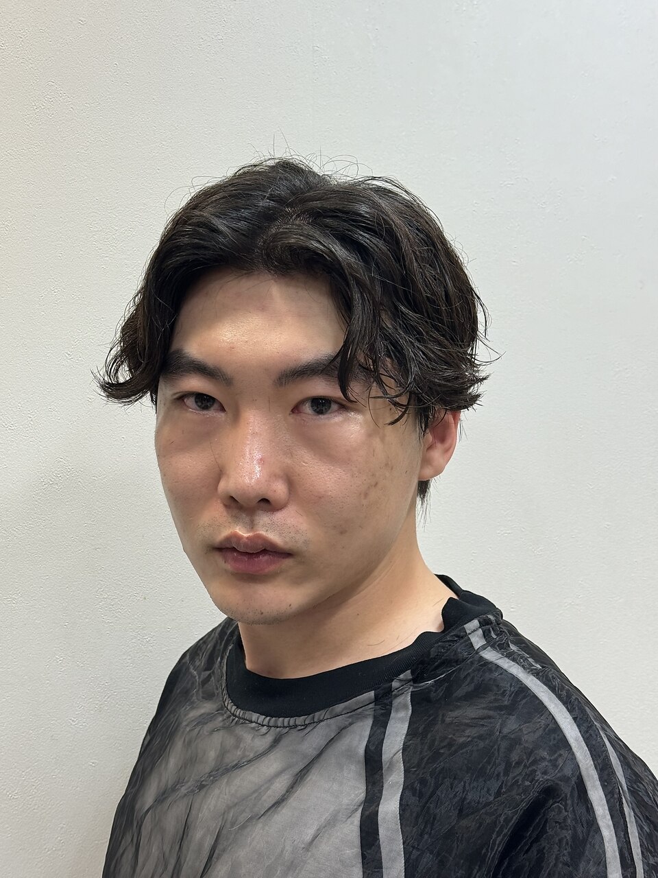 ナチュラルスパイラルセンターパートパーマ