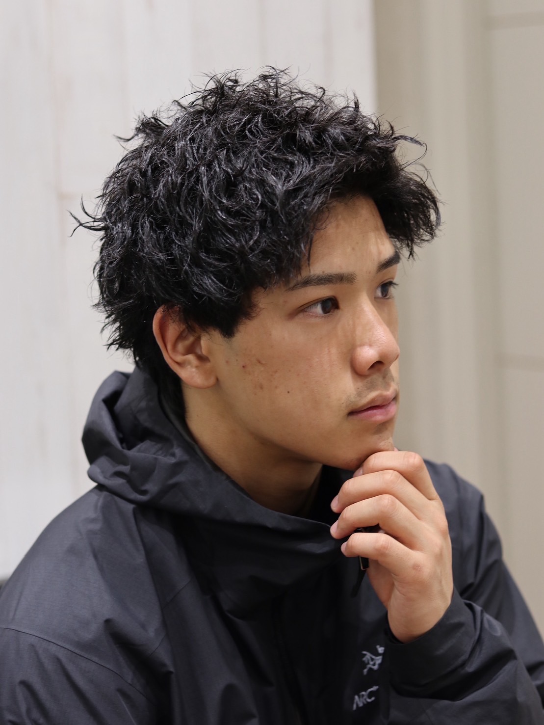男らしいワイルド無造作ツイストパーマ
