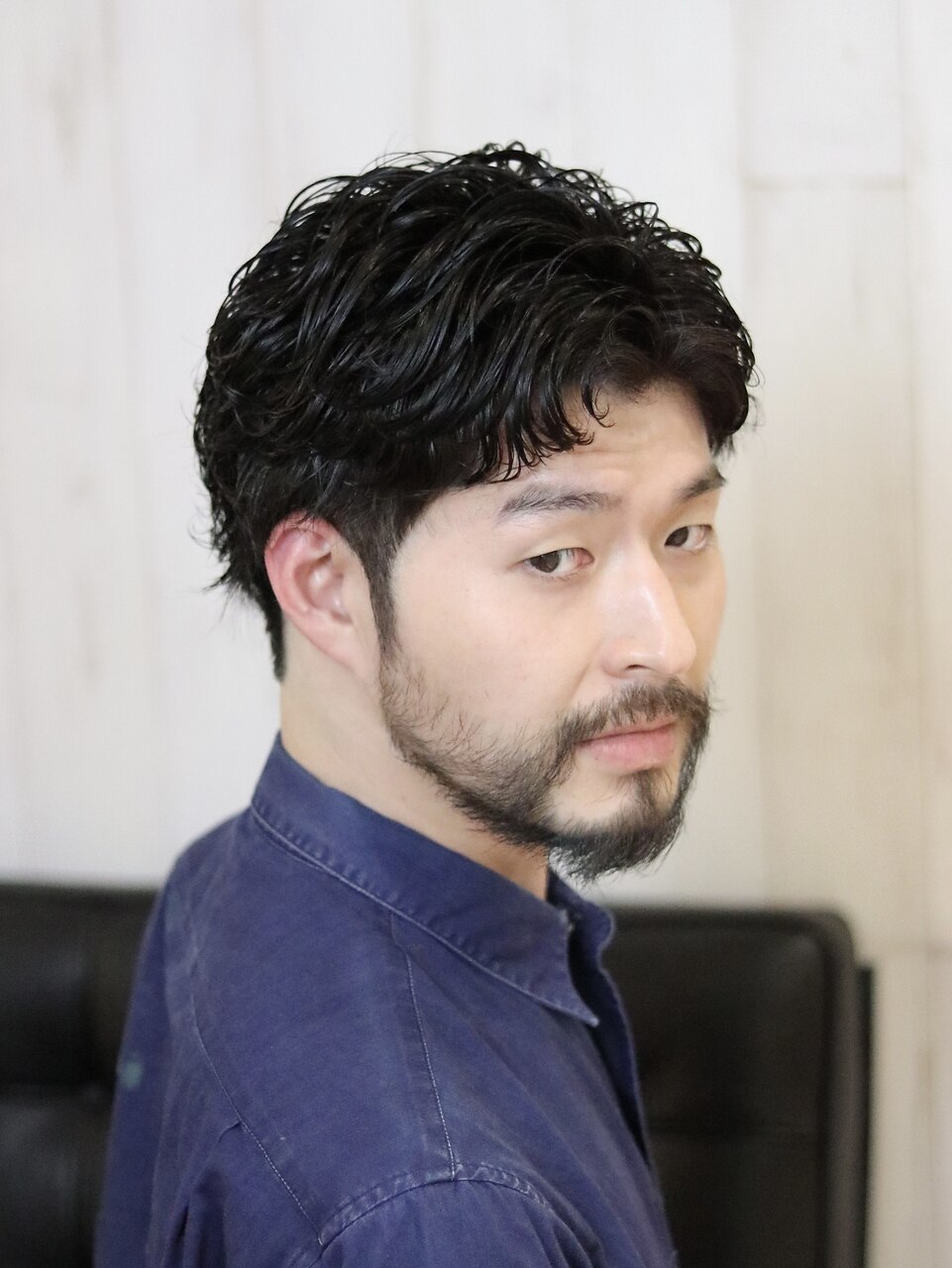 ダンディフェザーパーマニュアンス癖毛風オールラウンドショート