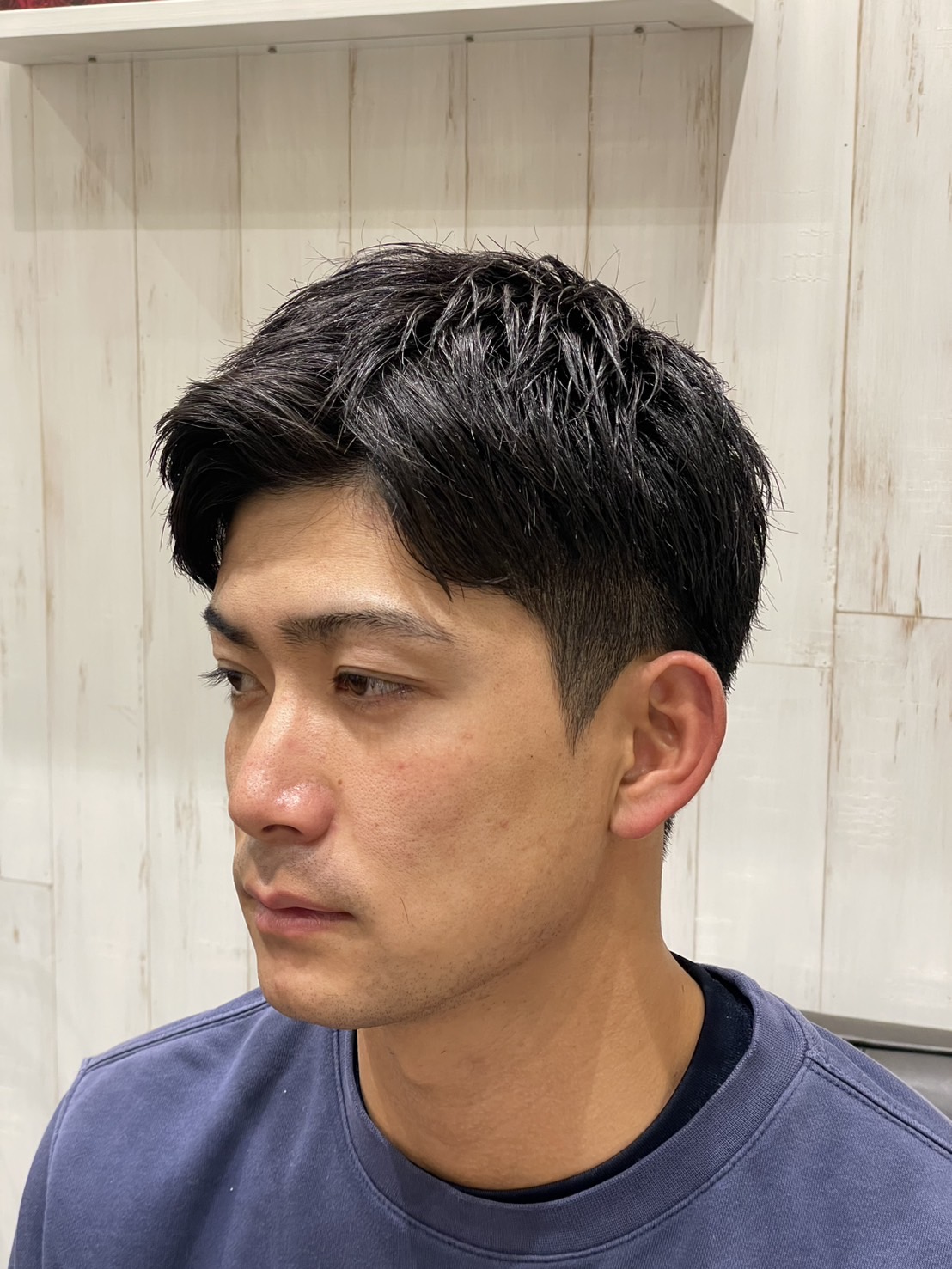 王道アップバングツーブロ