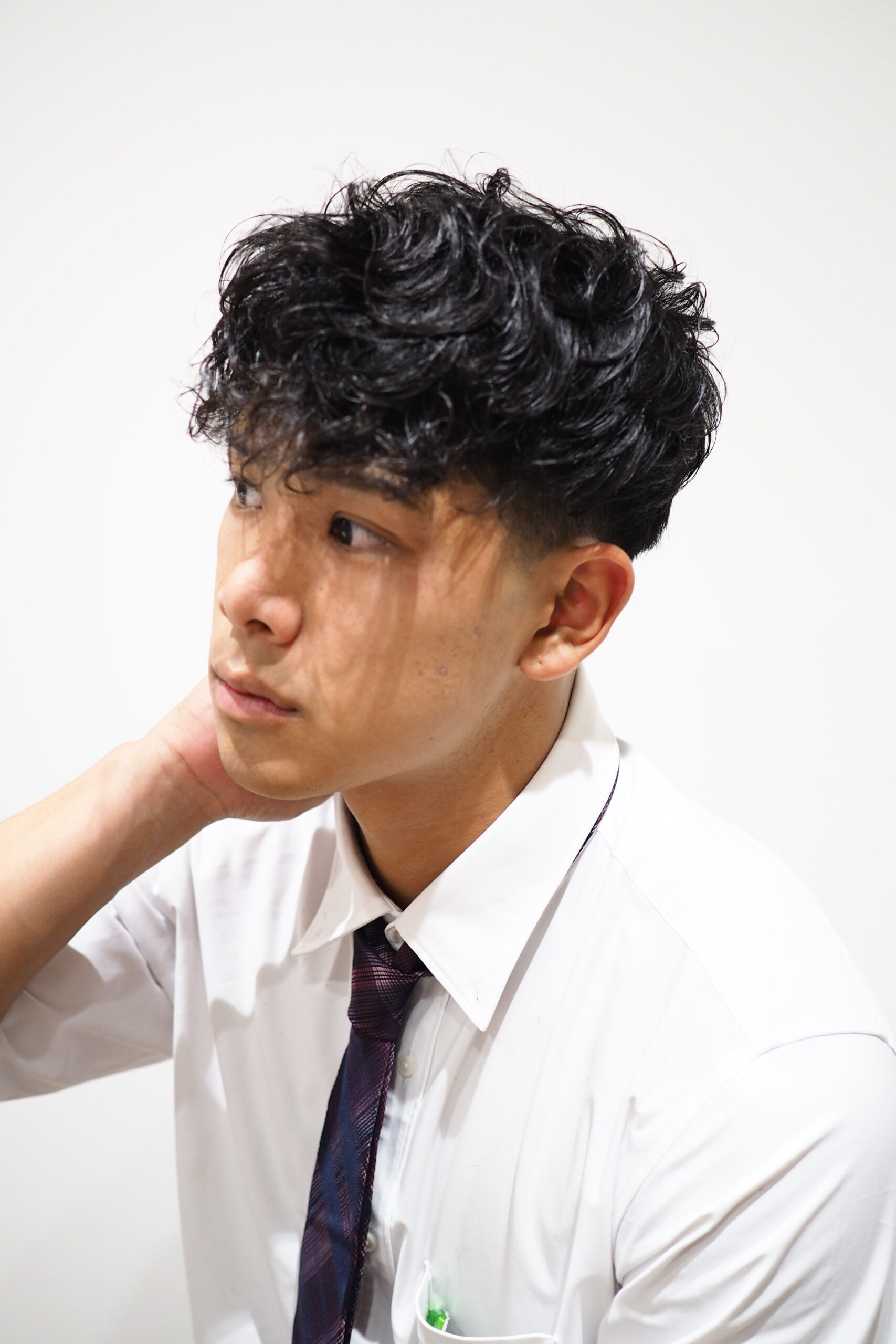 黒髪爽やかカジュアルスペインカール