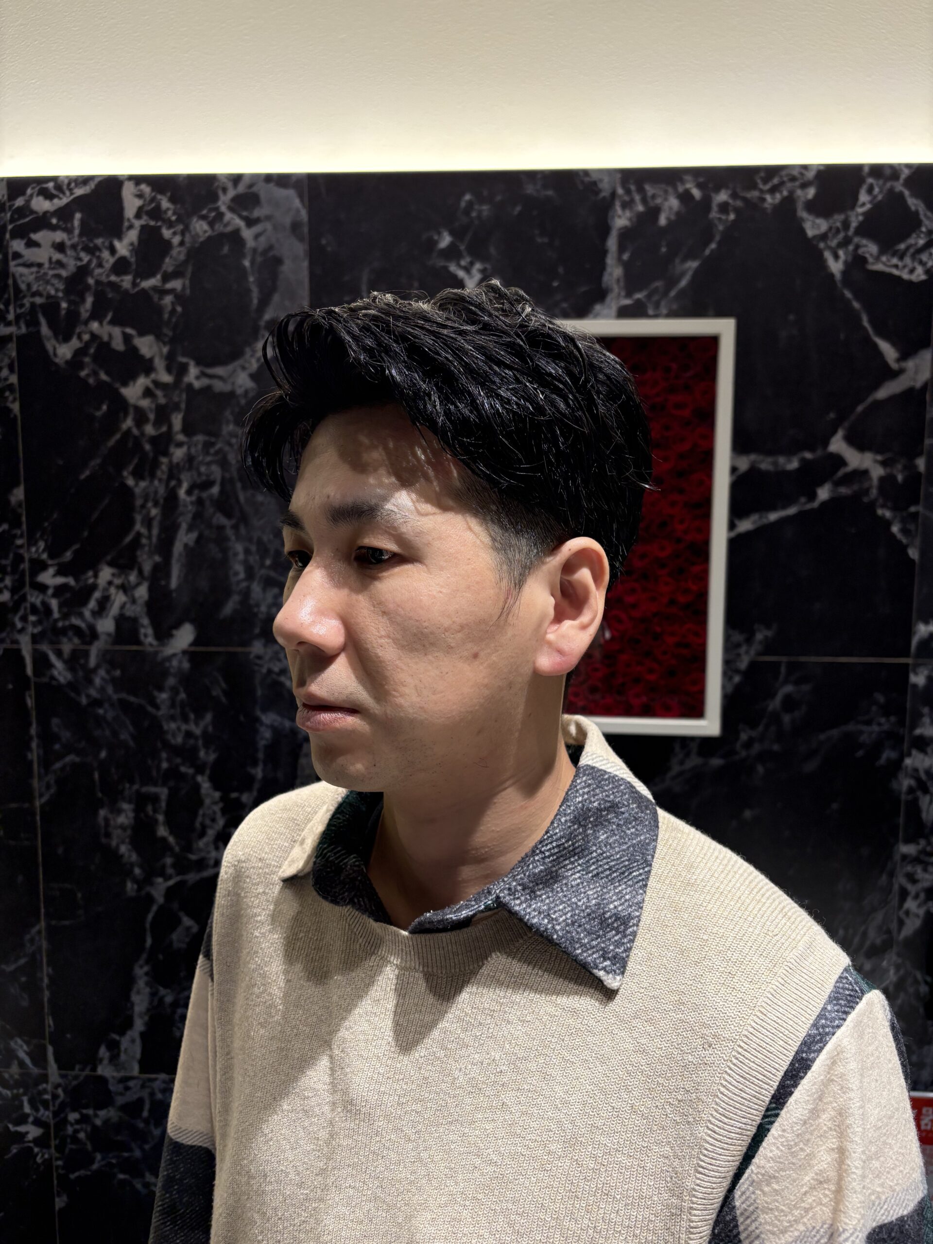 ツーブロ刈り上げアイロンパーマ