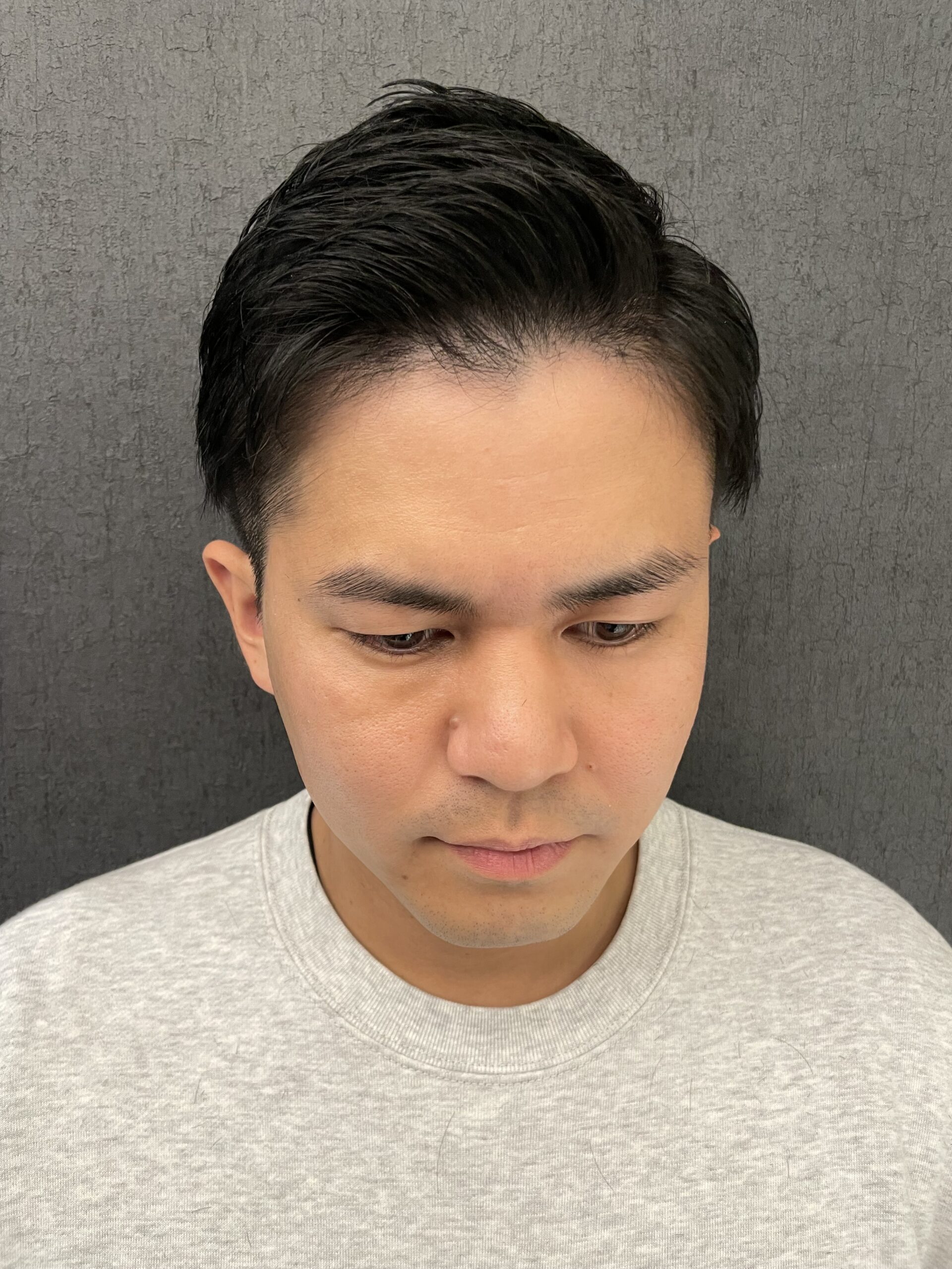 メンズ七三刈り上げショート