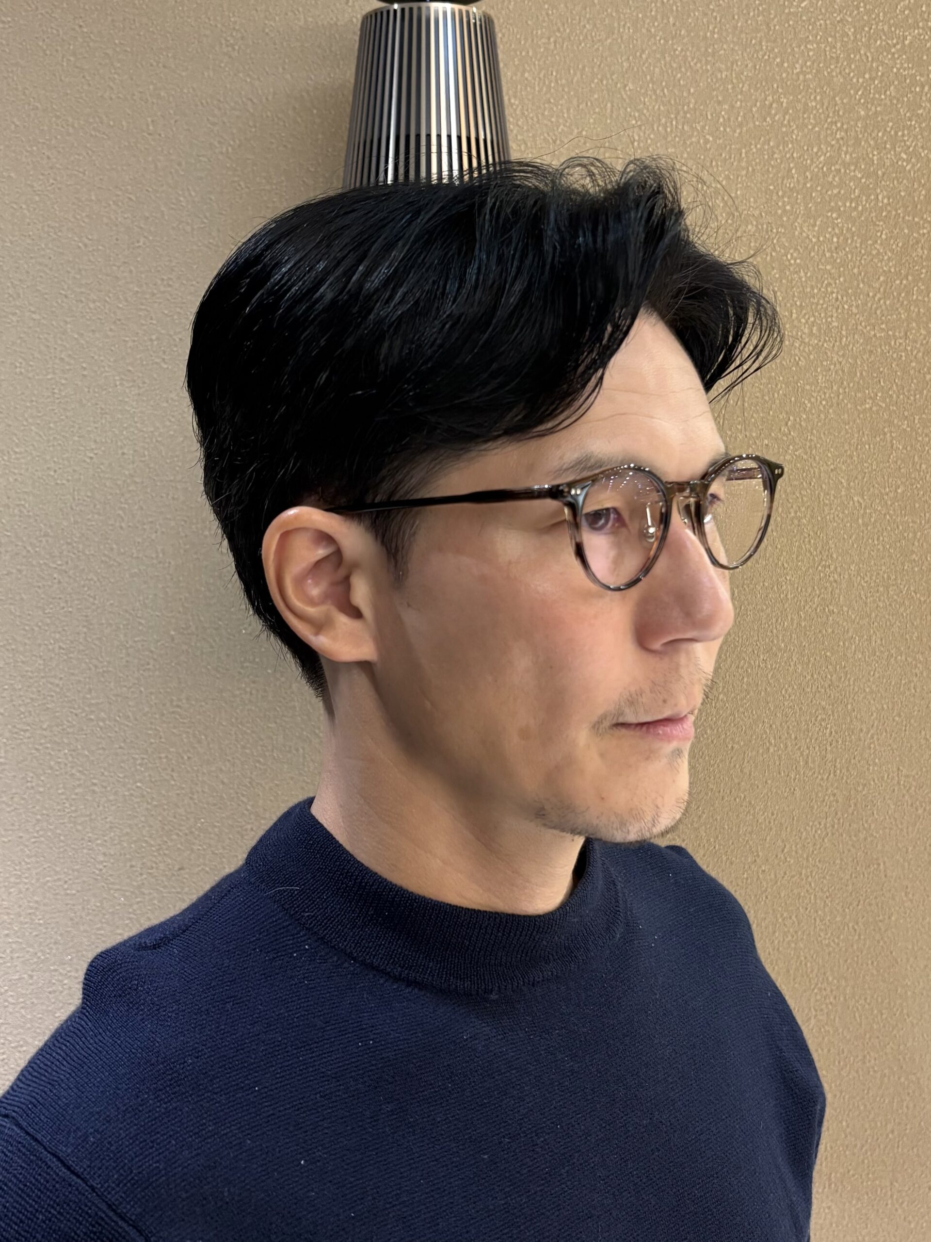 メンズナチュラルアップバング爽やかスタイル