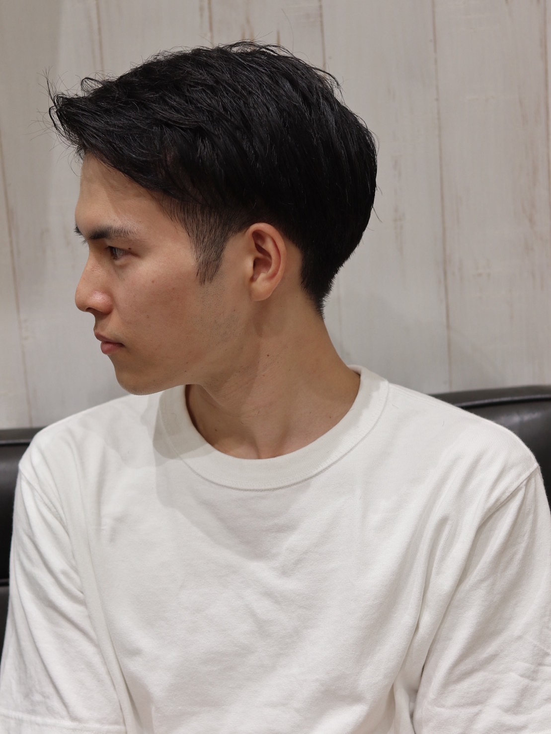 ナチュラル刈り上げアップバング