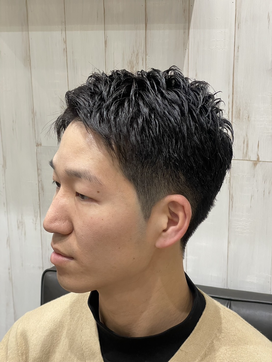 ベリショ刈り上げアップバング