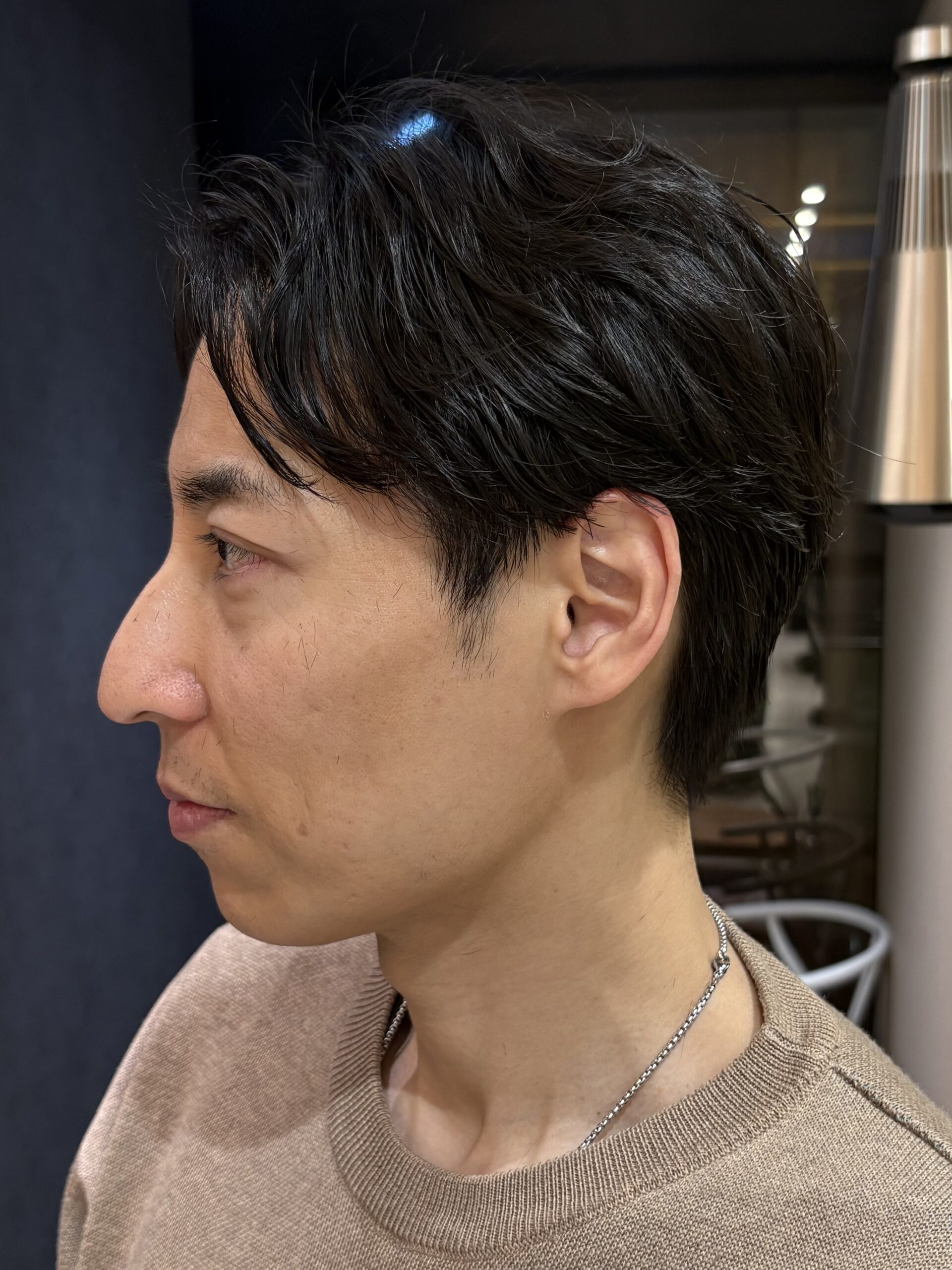 爽やか韓国風ナチュラルセンターパートスタイル